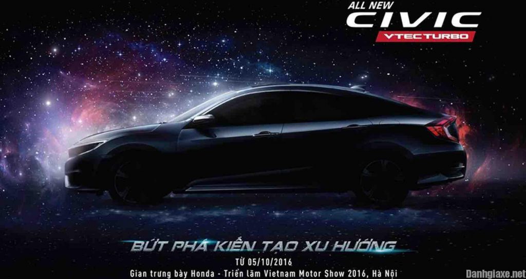 Honda Civic 2016 sẽ được ra mắt vào ngày 5/10/2016