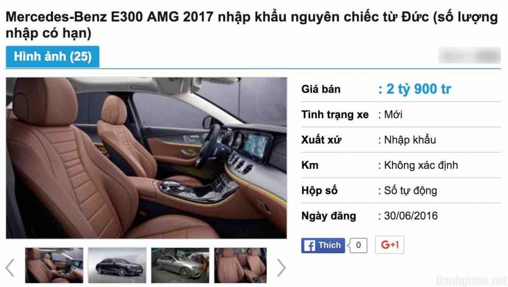 Bán xe Mercedes E300 AMG 2017 hàng nhập khẩu nguyên chiếc